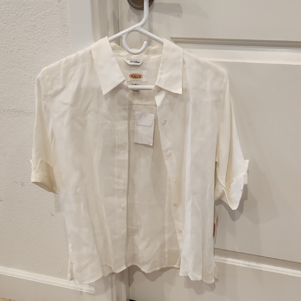 Talbots Women's Cream Button Down Shirt
